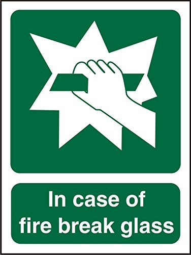 Exit Sign Break Glass Plastic 20 x 30 cm