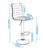 Alphason High Back Bar Stool with Adjustable Seat Colby Black