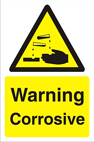 Warning Sign Corrosive Fluted Board 60 x 40 cm