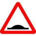 Road Sign Road Hump Aluminium Composite 45 x 45 cm