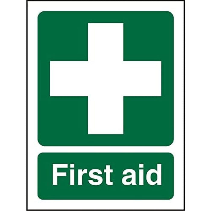 First Aid Sign First Aid Self Adhesive Vinyl 20 x 15 cm