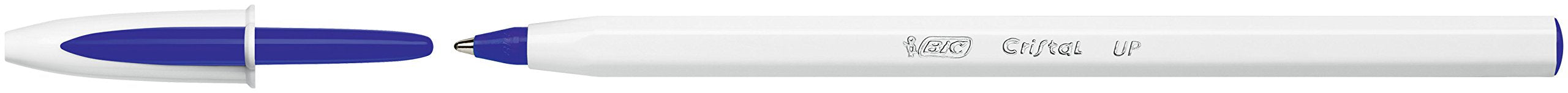 BIC Cristal UP Ballpoint Pen Grip Medium 0.35 mm Blue Pack of 20