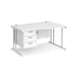 Dams International Wave Desk MC14WRP3WHWH 1,400 x 725 x 800 - 990 mm