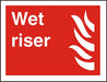 Fire Sign Wet Riser Vinyl 20 x 30 cm