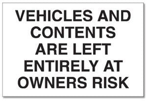 Mandatory Sign Disclaimer PVC 30 x 20 cm