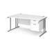 Dams International Wave Desk MC16WLP2SWH 1,600 x 725 x 800 - 990 mm