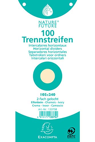 Exacompta Dividers Special format Beige Cardboard 2 Holes 13375B Pack of 1200