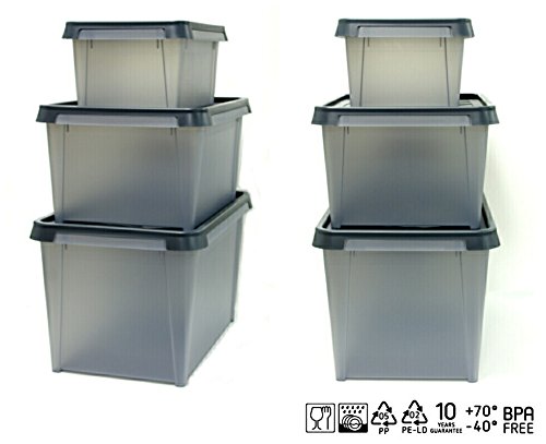 SmartStore Dry Storage Box With Lid 33 L Grey 40 x 50 x 27 cm