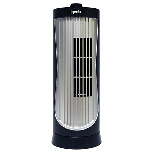 igenix Desk Fan Mini DF0020 22 W 12 inch Black, Silver 2 Speed Settings 11 x 10 x 30 cm