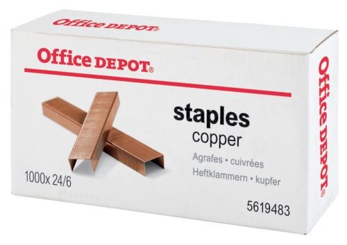 Office Depot Staples 24/6 Copper 1000 Staples