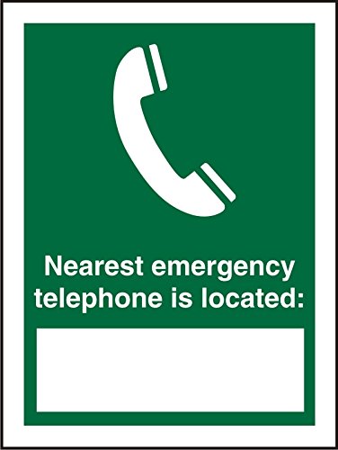 First Aid Sign Nearest Telephone Vinyl 20 x 15 cm
