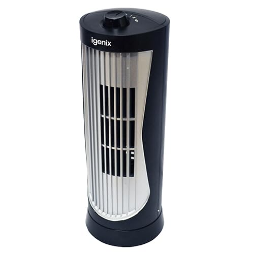 igenix Desk Fan Mini DF0020 22 W 12 inch Black, Silver 2 Speed Settings 11 x 10 x 30 cm