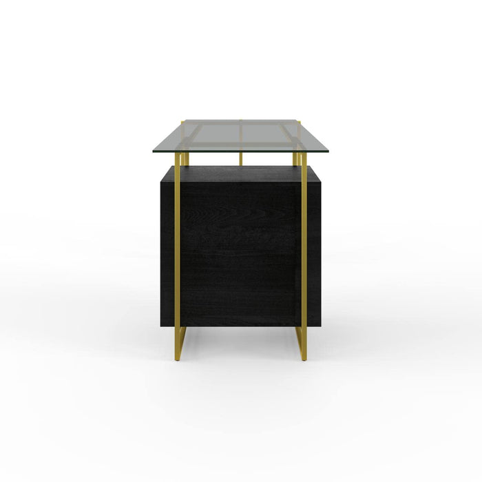 Alphason Desks AW21922 Black And Gold 1,410 (W) x 645 (D) x 755 (H) mm