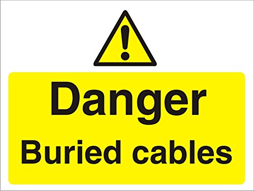 Warning Sign Buried Cables PVC 45 x 60 cm