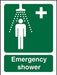 First Aid Sign Shower Vinyl 20 x 15 cm