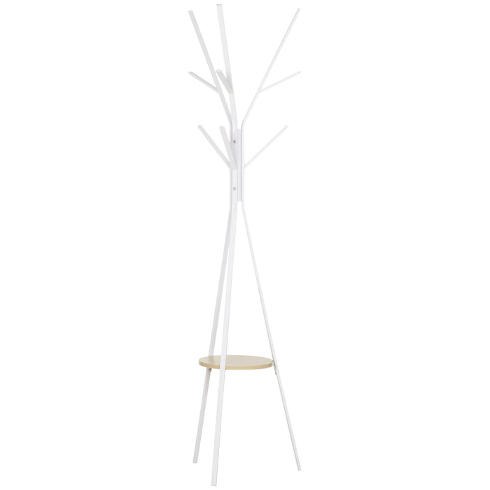 HOMCOM Coat Rack 831-174WT MDF, Metal White 450 mm x 450 mm x 1800 mm