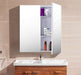 HOMCOM Mirror Cabinet 811-032 Glass, MDF White 600 mm x 150 mm x 750 mm