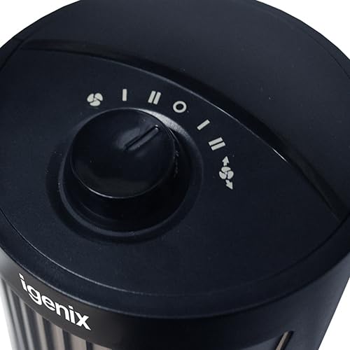 igenix Desk Fan Mini DF0020 22 W 12 inch Black, Silver 2 Speed Settings 11 x 10 x 30 cm