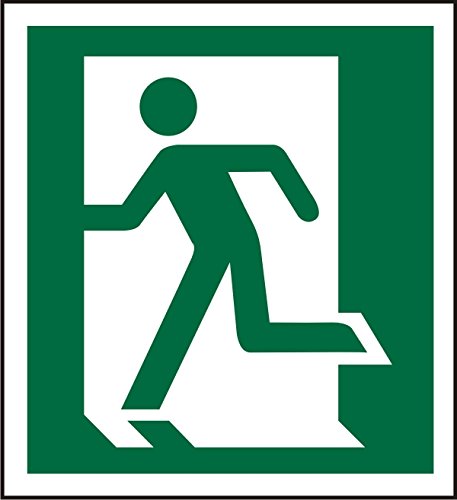 Fire Exit Sign Left Arrow Vinyl 15 x 15 cm
