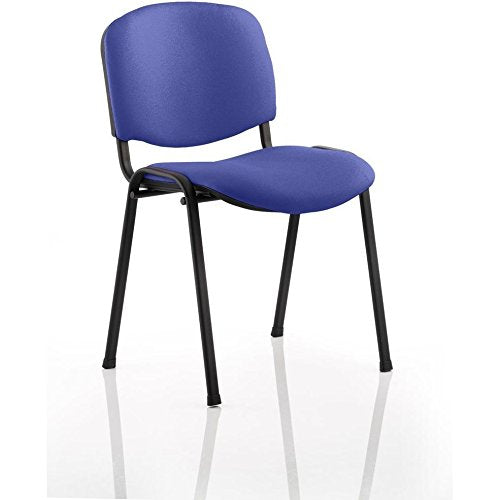 Dynamic Stacking Chair ISO Seat Stevia Blue Pack of 4 Without Arms Fabric