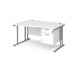 Dams International Wave Desk MC14WLP2SWH 1,400 x 725 x 800 - 990 mm