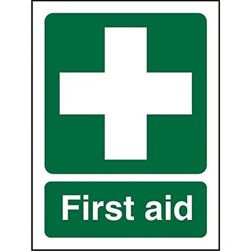 First Aid Sign First Aid Plastic Self Adhesive 30 x 20 cm