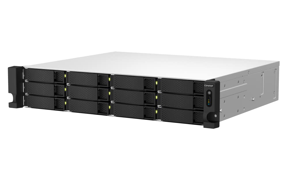 QNAP TS-1264U-RP - NAS server - 12 bays - rack-mountable - SATA 6Gb/s - RAID RAID 0, 1, 5, 6, 10, 50, JBOD, 60 - RAM 8 GB - 2.5 Gigabit Ethernet - iSCSI support - 2U
