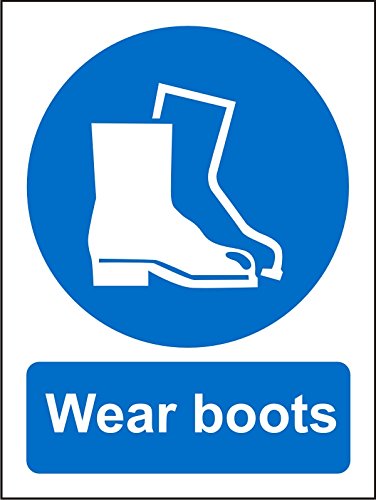 Mandatory Sign Boots vinyl 20 x 15 cm