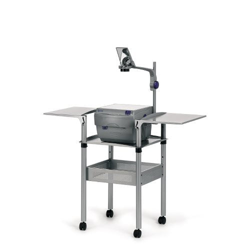 Nobo Overhead Projector Trolley with Folding Shelves Grey