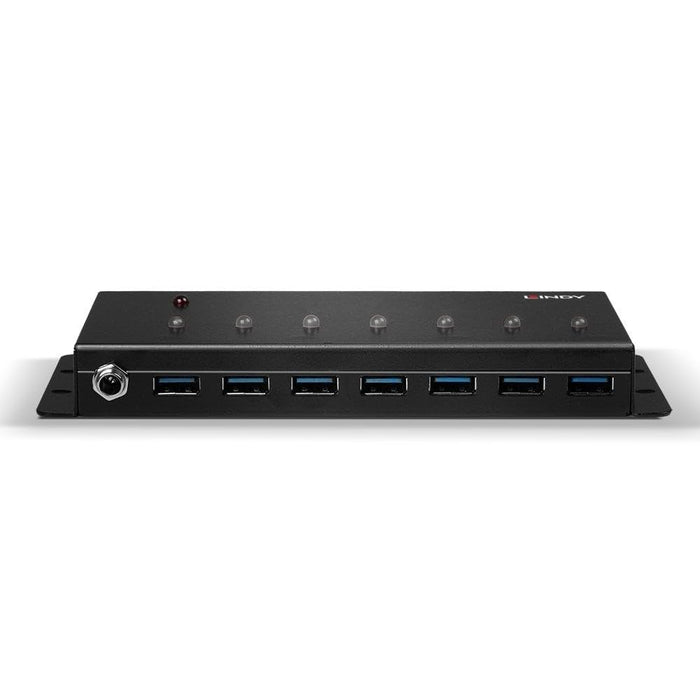 Lindy 7 Port Usb 3.0 Metal Hub Blk