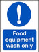 Catering Sign Food Equipment Vinyl 30 x 20 cm