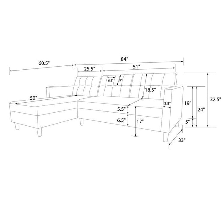 DOREL HOME 3 Seat Sofa BLACK FAUX LEATHER Faux Leather 2,133.60 (W) x 825.50 (D) x 1,536.70 (H) mm