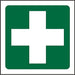 First Aid Cross Sign Plastic 20 x 20 cm
