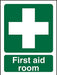 First Aid Room Sign Vinyl 30 x 20 cm
