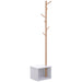 HOMCOM Coat Hanger 831-224 Bamboo, MDF Brown, White 300 mm x 400 mm x 1800 mm