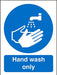 Mandatory Sign Wash Hands Plastic 20 x 15 cm