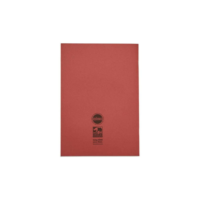 Rhino A4 Exercise Book 32 Page Red F15 (Pack 100) - VDU014-148-0