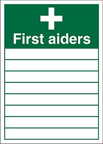 First Aid Sign First Aider Vinyl 35.5 x 25.5 cm