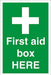 First Aid Sign First Aid Box PVC 60 x 40 cm