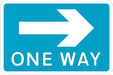 Road Sign One Way Right Aluminium Composite 45 x 45 cm