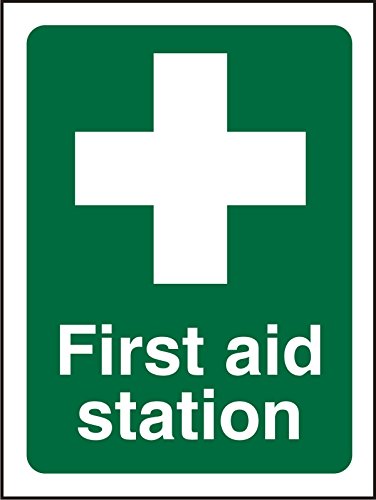 First Aid Station Sign Plastic 20 x 15 cm