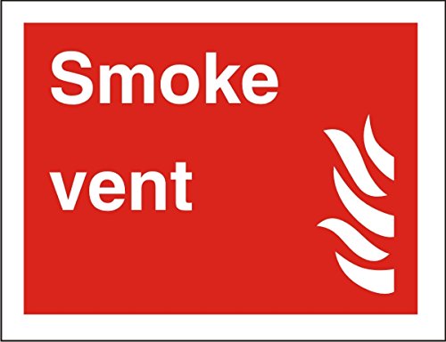 Fire Sign Smoke Vent Vinyl 15 x 20 cm