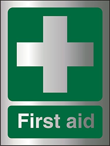 First Aid Sign First Aid Aluminium Silver, Green 20 x 15 cm