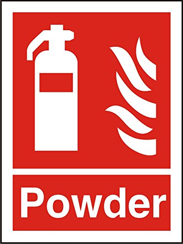 Fire Extinguisher Sign Powder Vinyl 20 x 15 cm