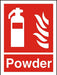 Fire Extinguisher Sign Powder Vinyl 30 x 20 cm