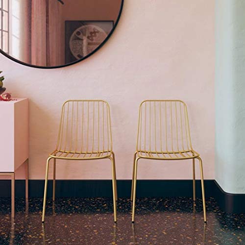 DOREL HOME Caden Chair 445 mm Gold C025013UK 559.00 (W) x 520.00 (D) x 800.00 (H) mm