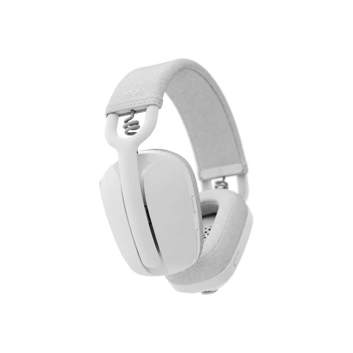 Logitech Zone Vibe Wireless - Headset - full size - Bluetooth - wireless - USB-C via Bluetooth adapter - off-white - Certified for Microsoft Teams