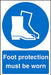Mandatory Sign Foot Protection Plastic 60 x 40 cm