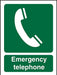 First Aid Sign Telephone Vinyl 20 x 15 cm