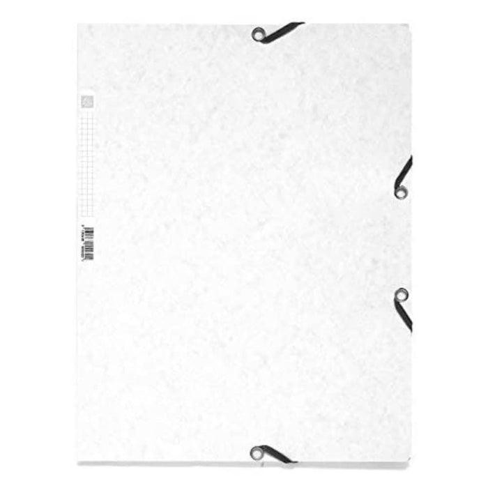 Exacompta 3 Flap Folder 55506E A4 White Glossy Card 24 x 32 cm Pack of 25